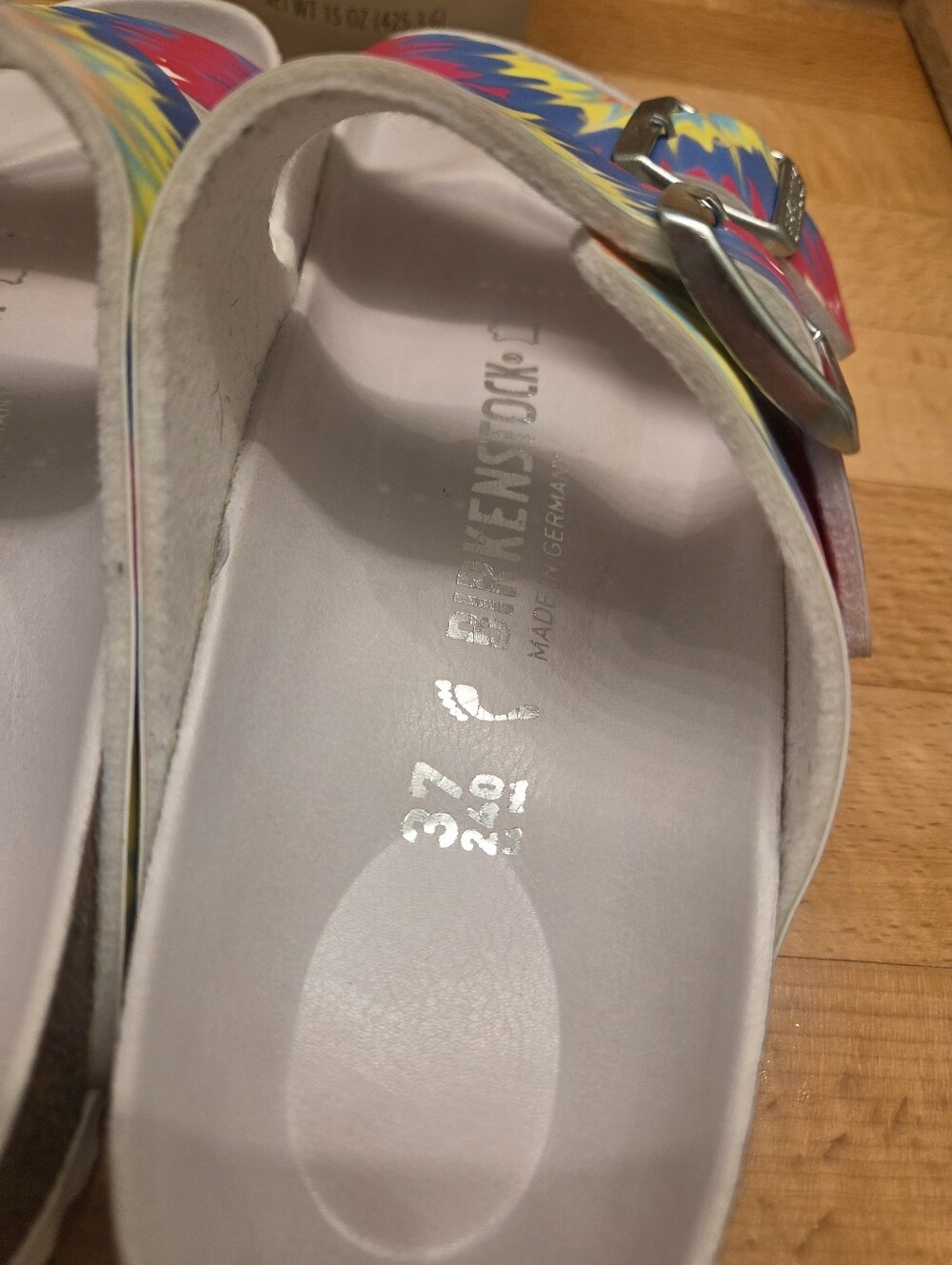 Birkenstock Arizona Slide Sandals "Tie Dye Multi" Birko-Flor Women's Size EU 37 - Picture 4 of 8